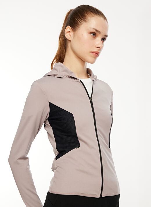 Skechers rformance Coll. Full Zip Sweatshirt Lila Kadın Fermuarlı Yaka Regular Fit Sweatshirt 3