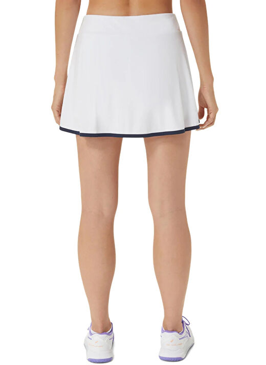 Asics 2042A266-100 WOMEN COURT SKORT Beyaz Kadın Lastikli Bel Normal Kalıp  Etek 2