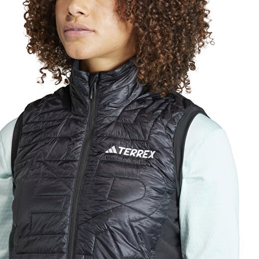 adidas Siyah Kadın Yarım Balıkçı Yaka Normal Kalıp Puffer Yelek IB4204 W XPR VAR HYB V     BLA   4