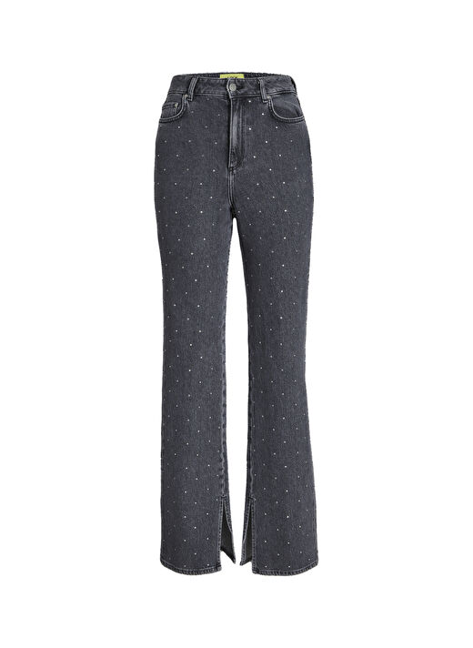JJXX Yüksek Bel Bootcut Paça Dar Gri Kadın Denim Pantolon JXCIARA SLIM LONG RHS SLIT HW JEANS 2