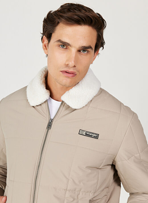 Wrangler Regular Fit Bej Erkek Ceket W232228614 Bomber Ceket 3