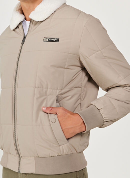Wrangler Regular Fit Bej Erkek Ceket W232228614 Bomber Ceket 4