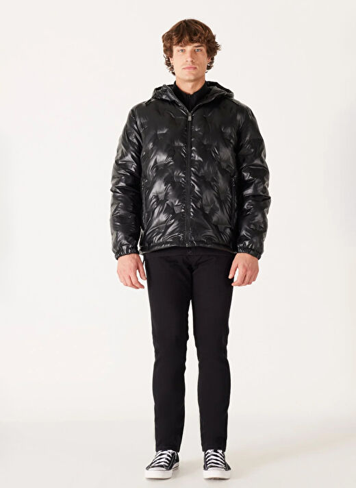 Wrangler Siyah Erkek Mont W232274001 Puffer Ceket 4
