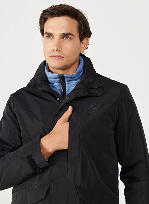Wrangler Siyah Erkek Mont W232281001 Parka Ceket 3