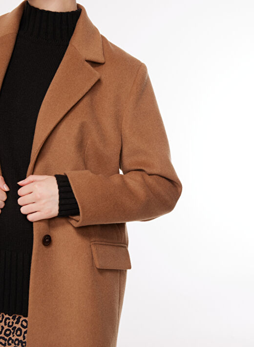 Brooks Brothers Deve Tüyü Kadın Kaban BBFW23FCA005 4