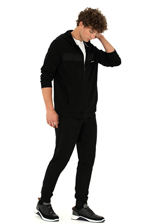 Pierre Cardin Normal Bel Slim Fit Siyah Erkek Eşofman Altı LARSON 3