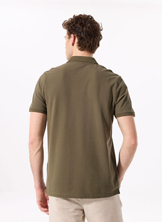 Fabrika Comfort Düz Açık Haki Erkek %100 Pamuk Polo T-Shirt NOBRO K CEPSIZ 4