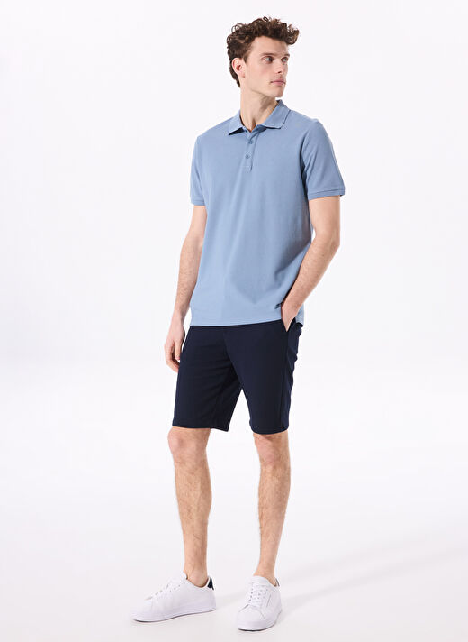 Fabrika Comfort İndigo Erkek Basic %100 Pamuk Polo T-Shirt NOBRO K CEPSIZ 2