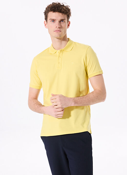 Fabrika Açık Sarı Erkek Regular Fit Polo T-Shirt LEGOLAS Y   3