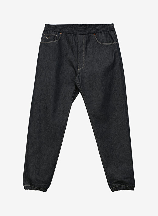 Armani Exchange  Erkek Paçası Lastikli Jogger  Denim Pantolon 6RZJ76 1500 INDIGO DENIM 1