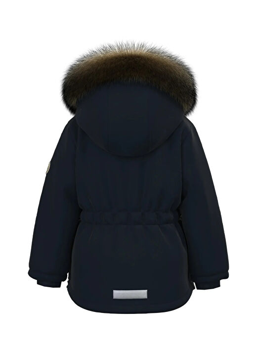 Name İt Siyah Kız Bebek Kapüşonlu Normal Bel Kürklü Mont NMFMARLIN PARKA JACKET  PB 2