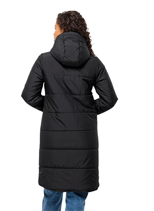 Jack Wolfskin Siyah Kadın Kapüşon Yaka Mont Deutzer Coat W 2