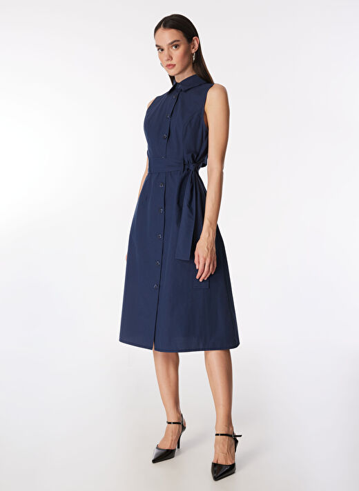 Fabrika Lacivert Kadın Basic Elbise F4SL-ELB0608  2