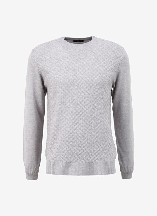 Tombolini Gri Erkek Bisiklet Slim Fit Kazak WM01_ZMG5  1
