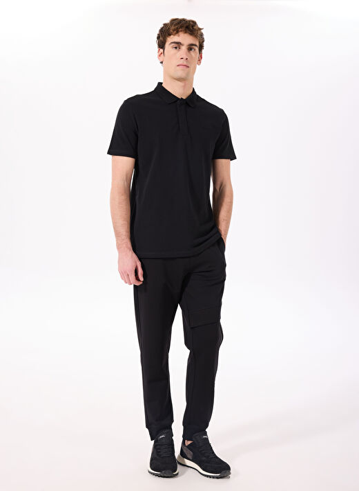 Jeep Siyah Erkek Polo Yaka Relaxed Nakışlı Polo T-Shirt C4SM-TST4528  2