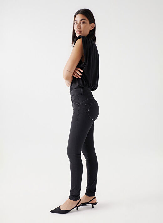 Siyah Kadın Slim Skinny Fit Denim Pantolon 21007051 3
