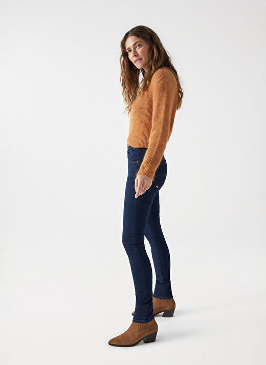 Salsa Jeans Koyu Mavi Kadın Orta Bel Skinny Fit Denim Pantolon 21001382  2