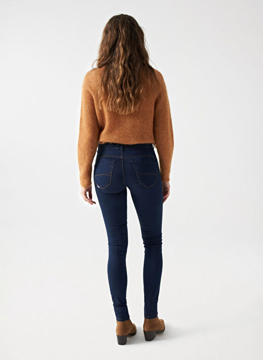 Salsa Jeans Koyu Mavi Kadın Orta Bel Skinny Fit Denim Pantolon 21001382  4