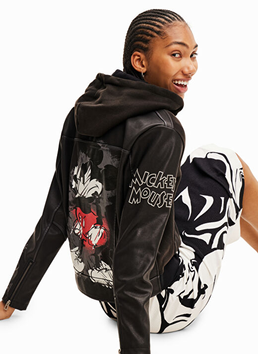 Desigual Mickey Mouse Baskılı Siyah Kadın Sweatshirt 3