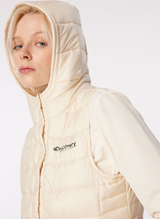 Discovery Expedition Fuşya Kadın Dik Yaka Basic Kapitone Puffer Yelek D3WG-YLK1  2