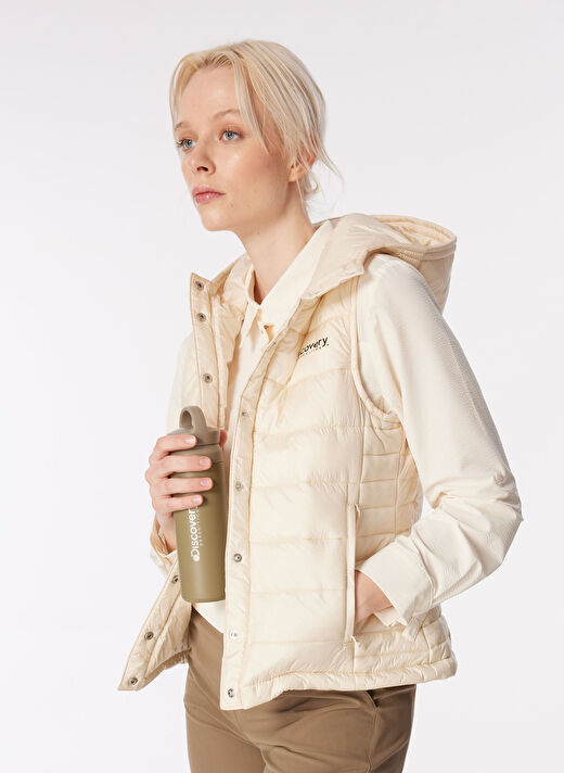 Discovery Expedition Fuşya Kadın Dik Yaka Basic Kapitone Puffer Yelek D3WG-YLK1  3