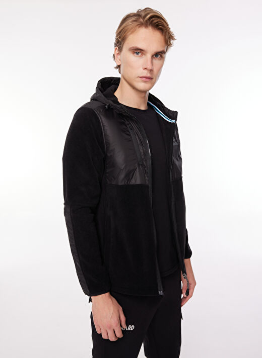 Oxnard OXM6040_EXPLORER-M Siyah Kapüşon Yaka Normal Kalıp Desenli Erkek Sweatshirt 1