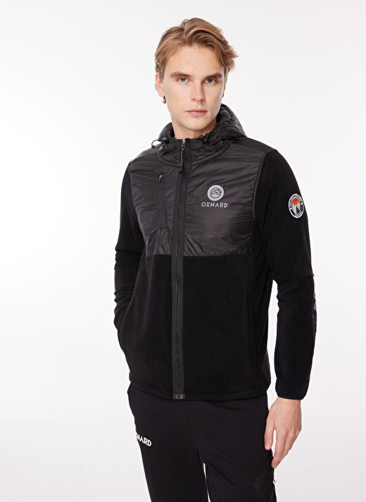 Oxnard OXM6040_EXPLORER-M Siyah Kapüşon Yaka Normal Kalıp Desenli Erkek Sweatshirt 2
