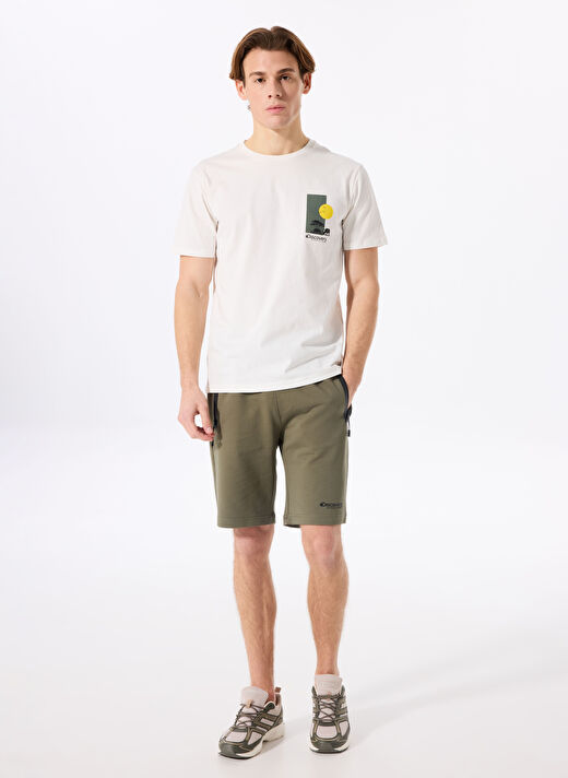 Discovery Expedition Haki Erkek Sweat Şort D4SM-SHT3286     1
