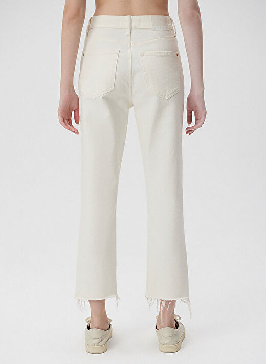 Mavi NEW YORK Yüksek Bel Ankle Paça Straight Beyaz Kadın Denim Pantolon M101441-81364 4