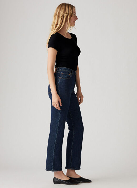 Levis RIBCAGE STRAIGHT ANKLE SALSA DARK Yüksek Bel Straight Fit Koyu Mavi Kadın Denim Pantolon 2