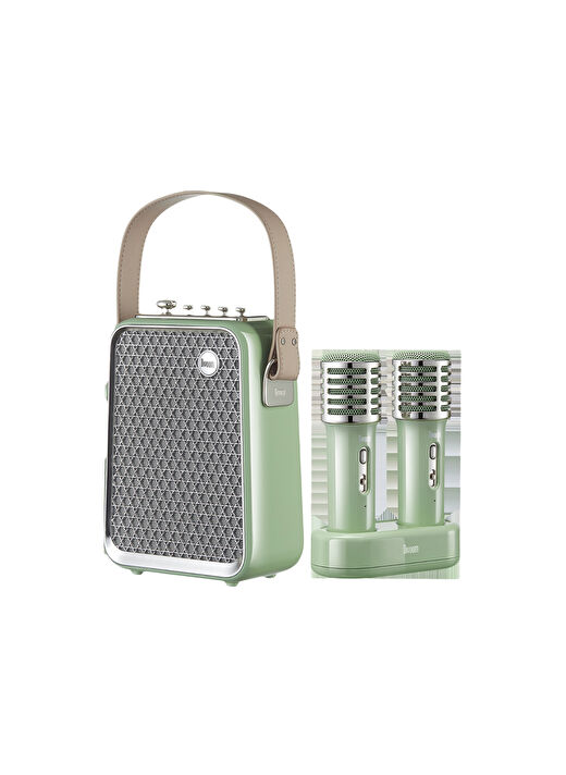 Divoom SongBird-HQ Çift Mikrofonlu  50W Yeşil Bluetooth Hoparlör 1