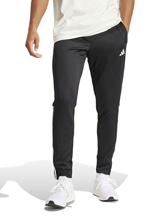 adidas Siyah Erkek Dar Paça Normal Kalıp Eşofman Altı IR7848 M  1