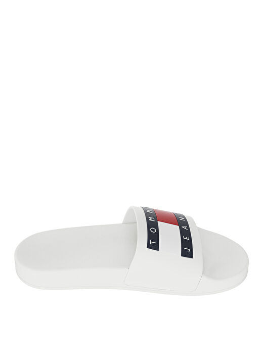 Tommy Hilfiger Beyaz Erkek Plaj Terliği TOMMY JEANS POOL SLIDE ESS 2