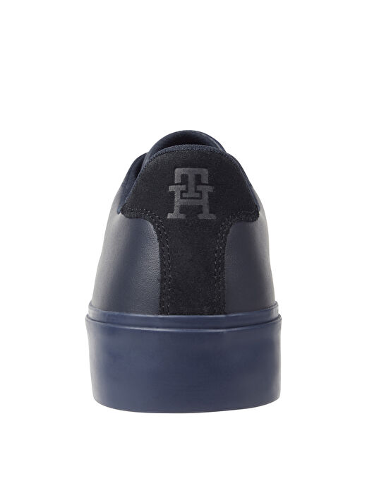 Tommy Hilfiger Lacivert Erkek Deri Sneaker THICK VULC LOW PREMIUM LTH  4