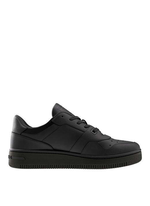 Tommy Hilfiger Siyah Erkek Deri Sneaker TJM RETRO BASKET ESS 2
