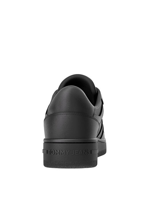 Tommy Hilfiger Siyah Erkek Deri Sneaker TJM RETRO BASKET ESS 4