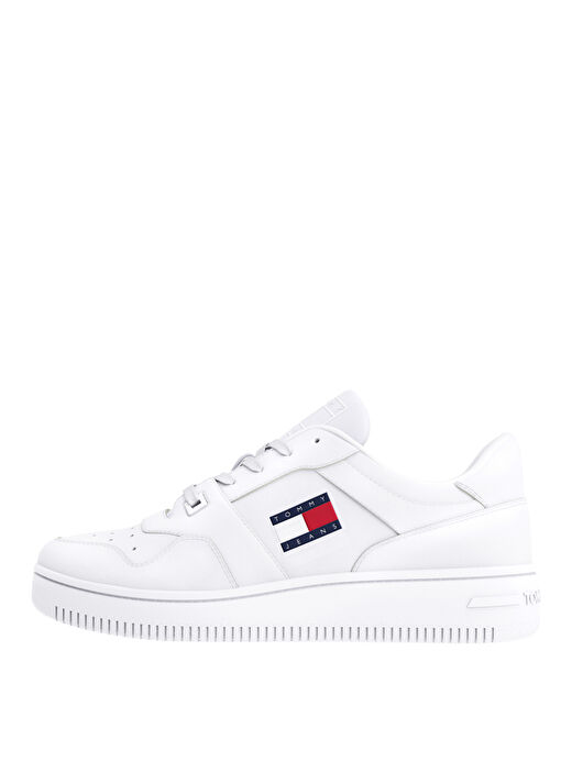 Tommy Hilfiger Beyaz Erkek deri Sneaker TJM RETRO BASKET ESS 1