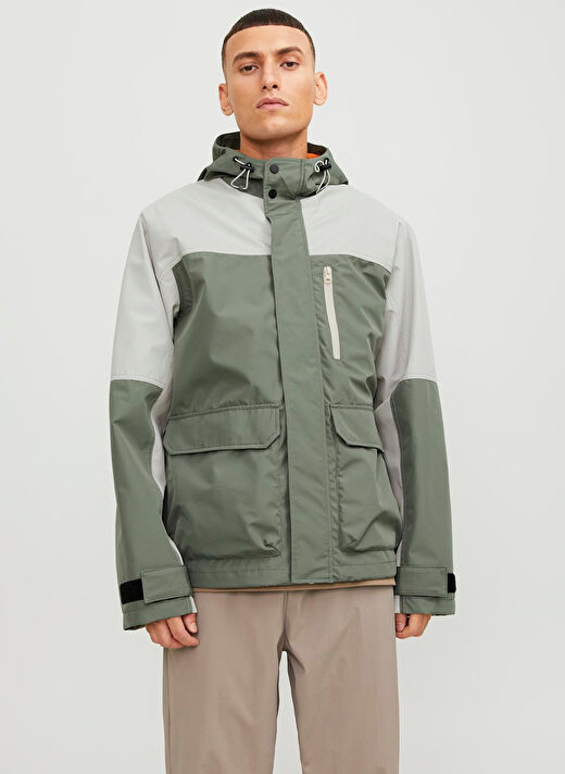 Haki Erkek Standart Fit Mont JCOHIKE LIGHT JACKET   1