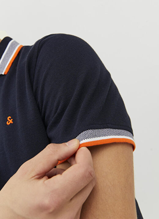 Jack & Jones Lacivert Erkek Polo T-Shirt JJEPAULOS POLO SS NOOS 4