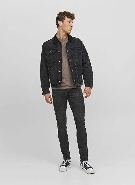 Jack & Jones Siyah Erkek Dar Paça Slim Fit  Denim Pantolon JJIGLENN JJORIGINAL MF 772 NOOS 2