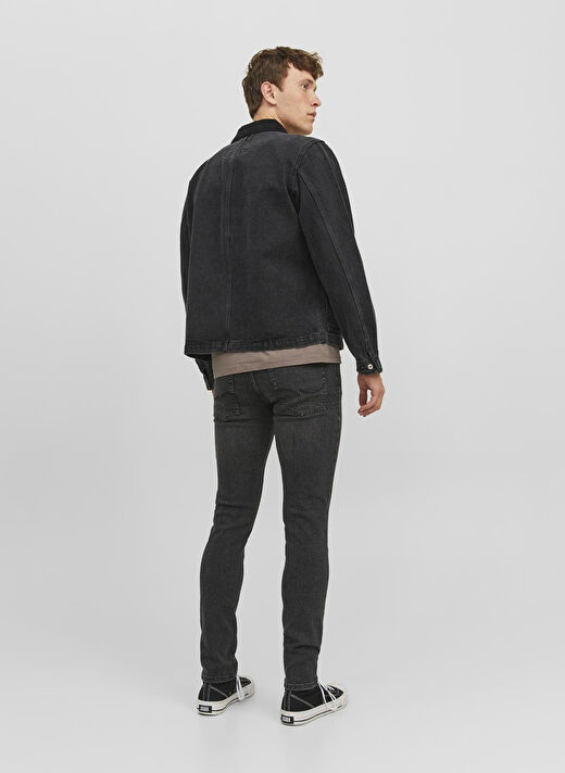 Jack & Jones Siyah Erkek Dar Paça Slim Fit  Denim Pantolon JJIGLENN JJORIGINAL MF 772 NOOS 4