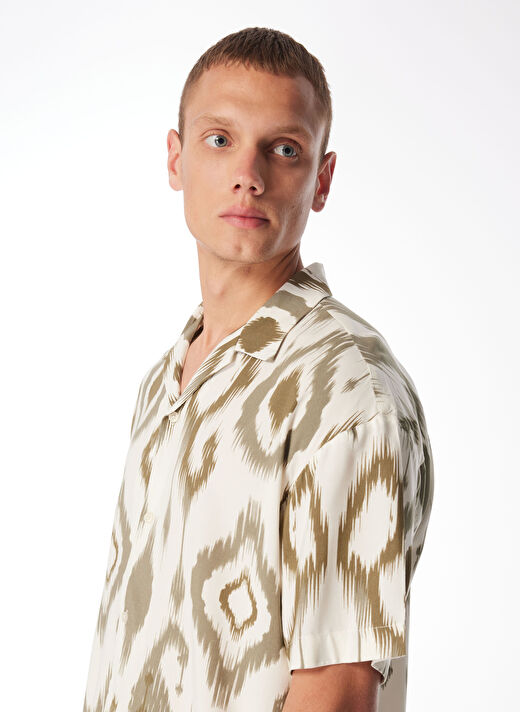 Jack & Jones Relaxed Haki Erkek Gömlek JORJEFF GALLERY AOP RESORT SHIRT SS 4