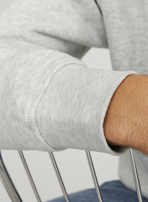 Jack & Jones Bisiklet Yaka Beyaz Melanj Erkek Sweatshırt JORVESTERBRO SWEAT CREW NECK NOOS 2