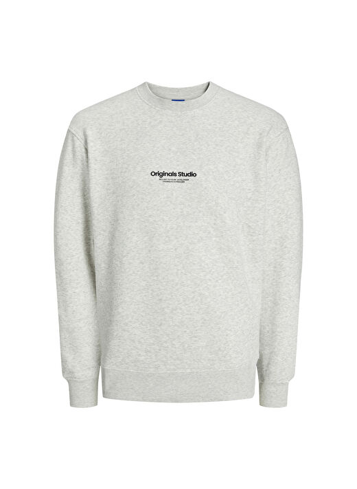Jack & Jones Bisiklet Yaka Beyaz Melanj Erkek Sweatshırt JORVESTERBRO SWEAT CREW NECK NOOS 4