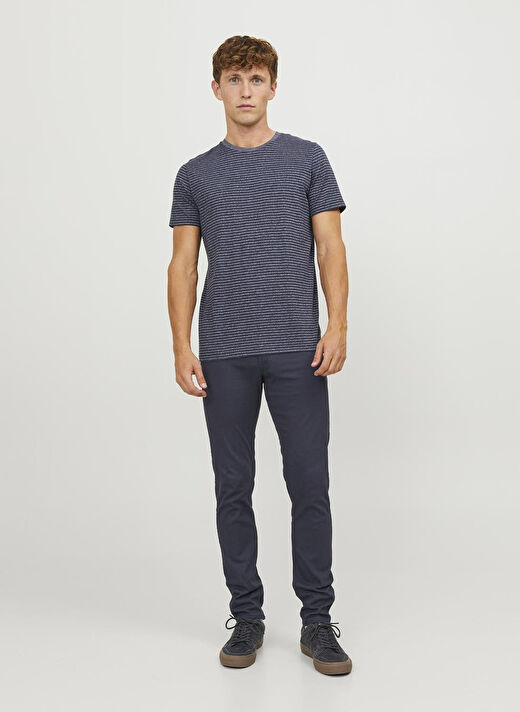 Jack & Jones Lacivert Erkek Dar Paça Slim Fit  Denim Pantolon JPSTGLENN JJORIGINAL PANT 2