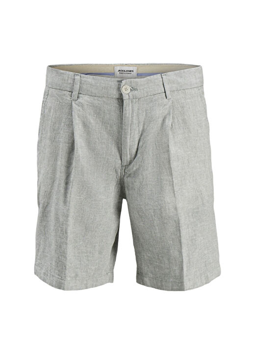 Jack & Jones Haki Erkek Tapered Fit Chino Şort JPSTACE JJCAIRO LINEN BLEND   1