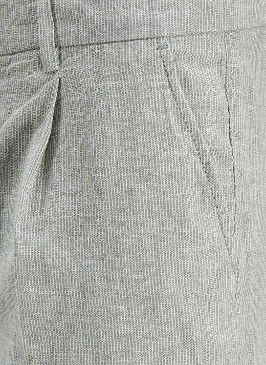 Jack & Jones Haki Erkek Tapered Fit Chino Şort JPSTACE JJCAIRO LINEN BLEND   2