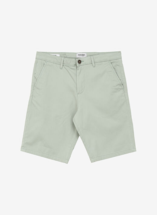 Jack & Jones Yeşil Erkek Regular Fit Duble Paça Chino Şort JPSTBOWIE JJSHORTS SOLID SN  1