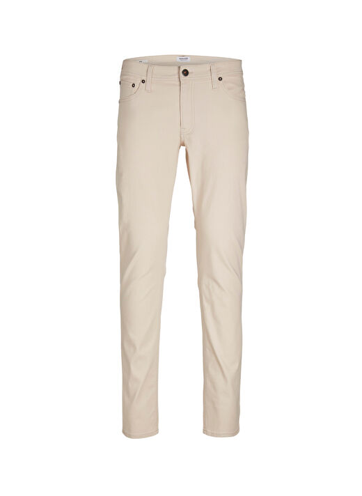 Jack & Jones Krem Erkek Dar Paça Slim Fit  Denim Pantolon JPSTGLENN JJORIGINAL PANT 1