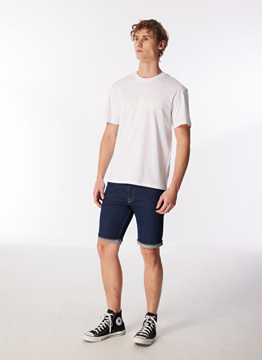 Jack & Jones Bisiklet Yaka Beyaz Erkek T-Shirt JJCORY TEE SS CREW NECK 2
